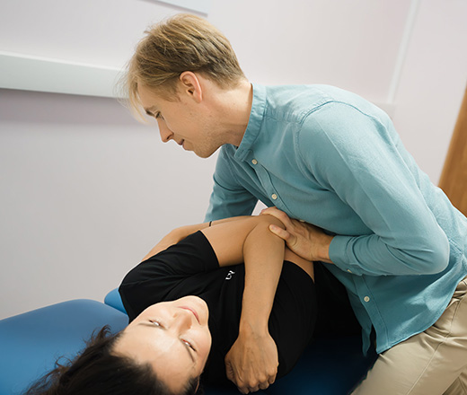 Manual therapy — shoulder mobilization